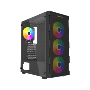 MaxGreen PS195-10-M Mid-Tower ATX Gaming Case With 4x ARGB Fan